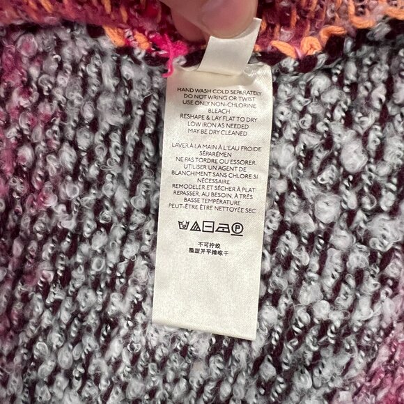 NWT Free People Daydream Oversized Cardigan Pink Blue Cream Striped Size Small - Picture 7 of 15